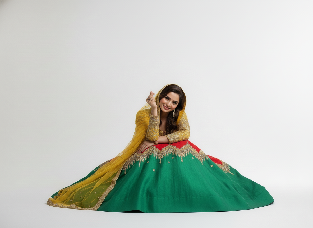 Sunset Radiance Custom Bridal Lehenga