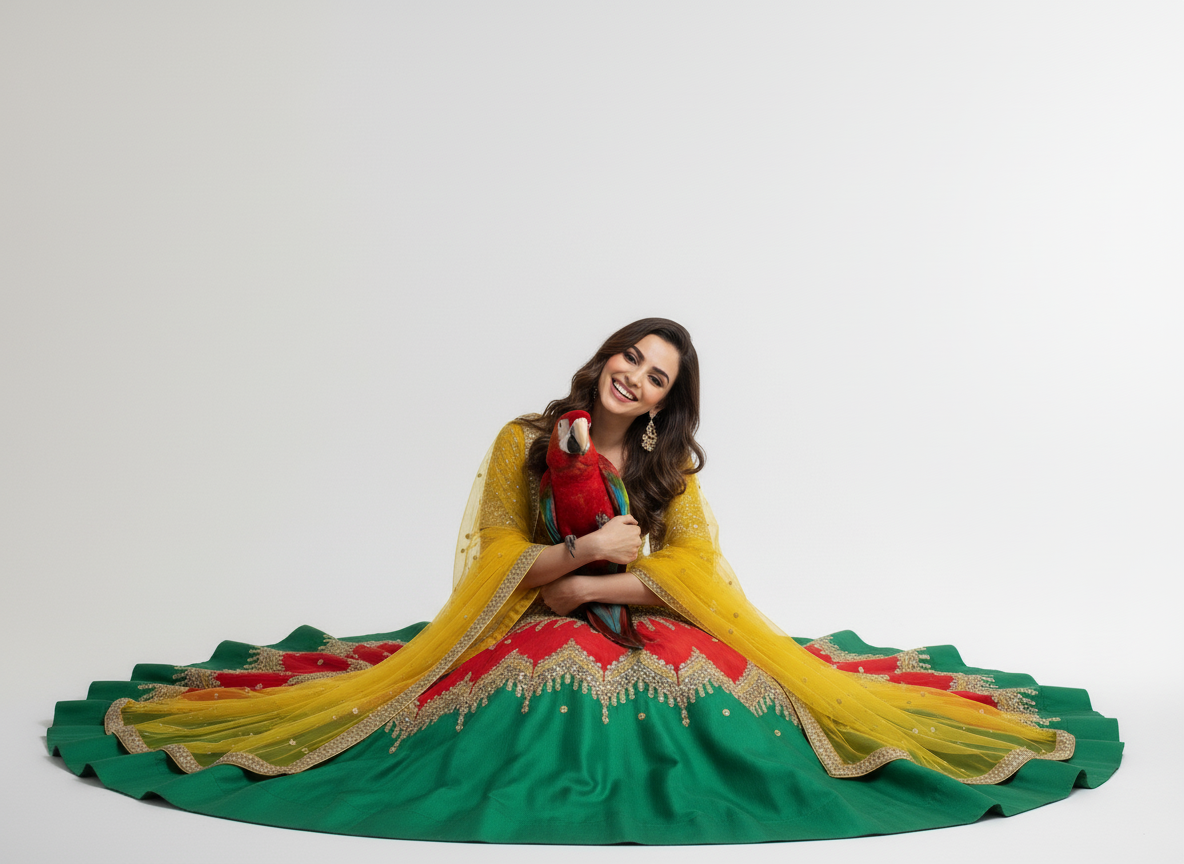 Sunset Radiance Custom Bridal Lehenga